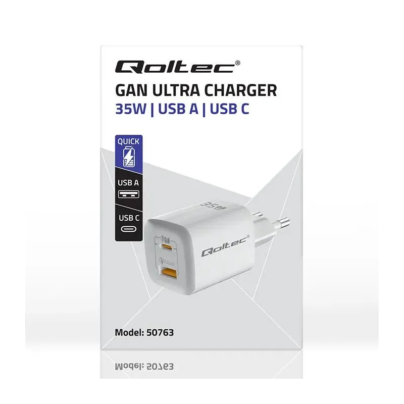 Ładowarka sieciowa Qoltec 35W GaN ULTRA | 5-20V | | PartsPC.pl