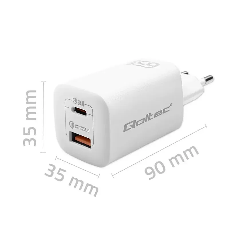 Ładowarka sieciowa Qoltec 65W GaN ULTRA | 5-20V | | PartsPC.pl