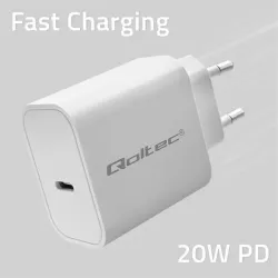 Ładowarka sieciowa Qoltec Super Quick PD | USB-C | 20W | | PartsPC.pl