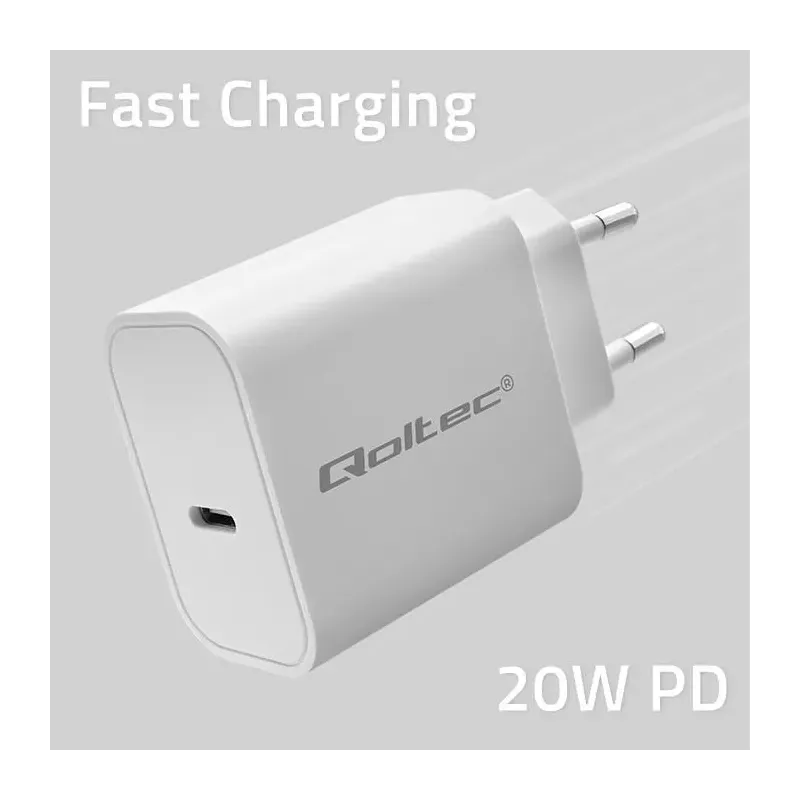 Ładowarka sieciowa Qoltec Super Quick PD | USB-C | 20W | | PartsPC.pl