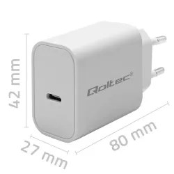 Ładowarka sieciowa Qoltec Super Quick PD | USB-C | 20W | | PartsPC.pl