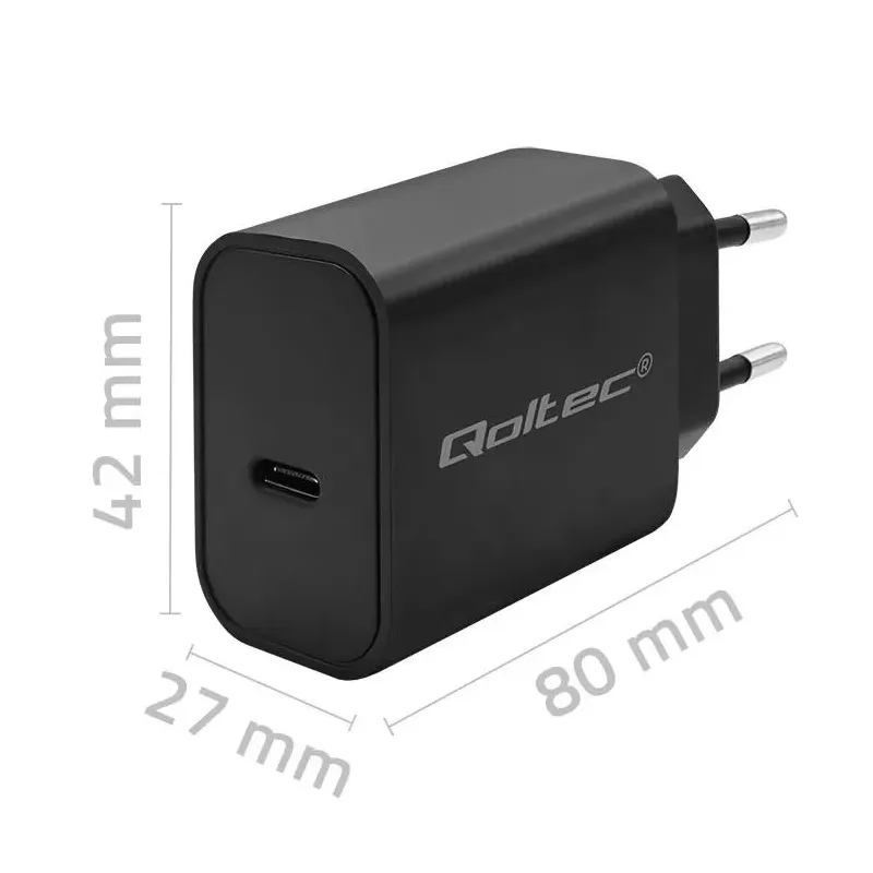 Ładowarka sieciowa Qoltec Super Quick PD | USB-C | 20W | | PartsPC.pl
