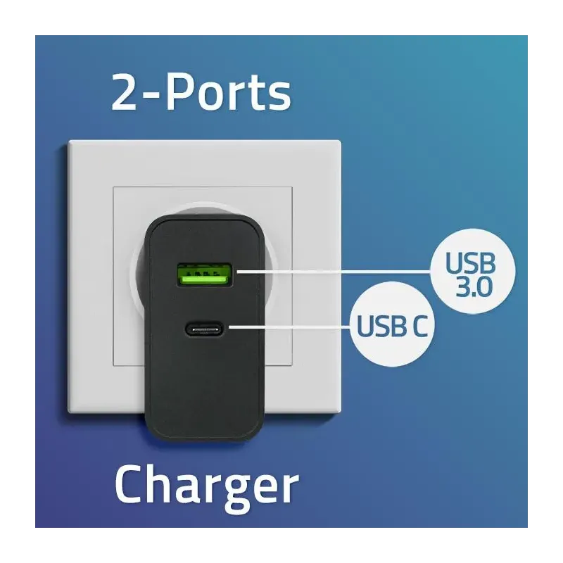 Ładowarka sieciowa Qoltec Super Quick PD | 1xUSB-C | | PartsPC.pl