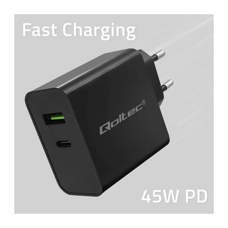 Ładowarka sieciowa Qoltec Super Quick PD | 1xUSB-C | | PartsPC.pl