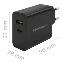 Ładowarka sieciowa Qoltec Super Quick PD | 1xUSB-C | | PartsPC.pl