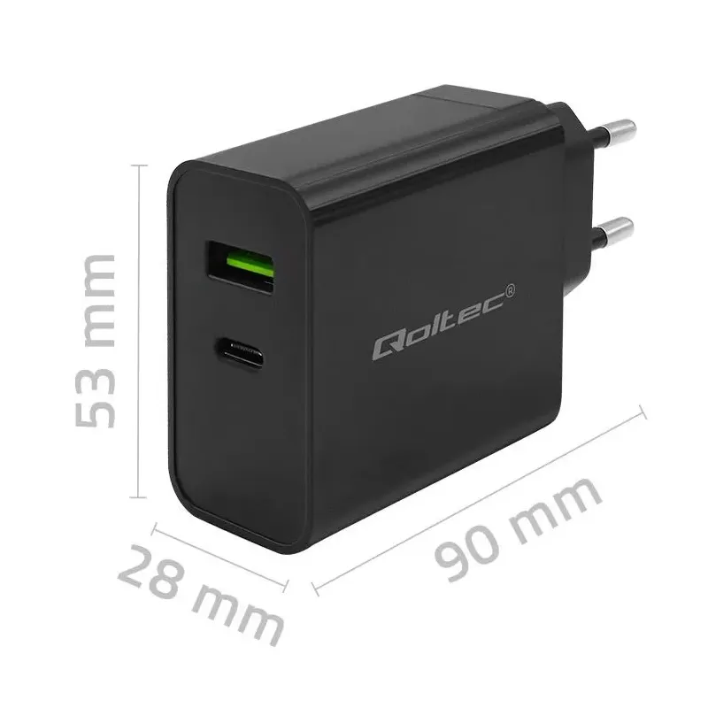 Ładowarka sieciowa Qoltec Super Quick PD | 1xUSB-C | | PartsPC.pl