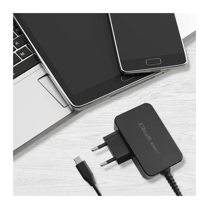Ładowarka sieciowa Qoltec GaN POWER PRO | 1xUSB-C | 45W | PartsPC.pl