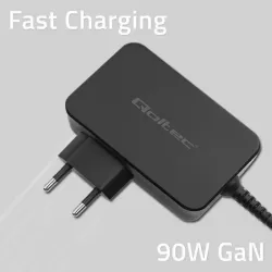 Ładowarka sieciowa Qoltec GaN POWER PRO | 1xUSB-C | 90W | PartsPC.pl