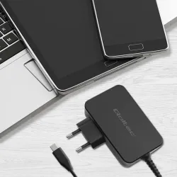 Ładowarka sieciowa Qoltec GaN POWER PRO | 1xUSB-C | 90W | PartsPC.pl