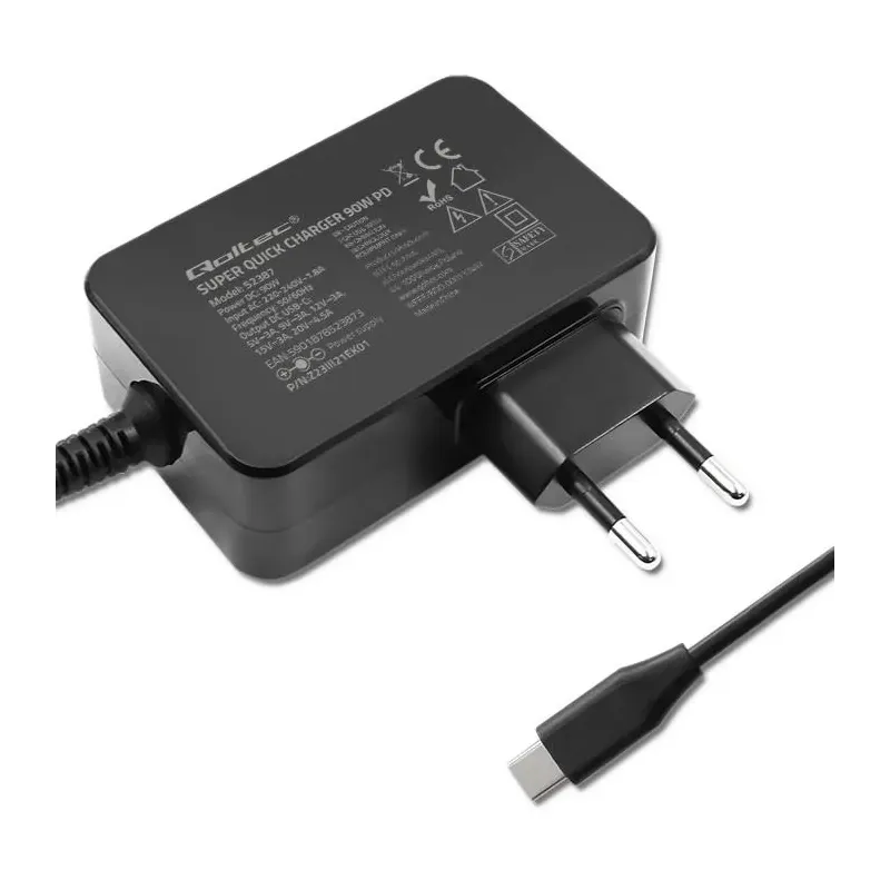 Ładowarka sieciowa Qoltec GaN POWER PRO | 1xUSB-C | 90W | PartsPC.pl