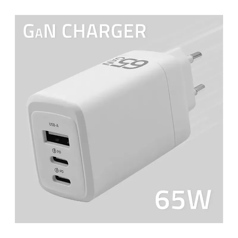 Ładowarka sieciowa Qoltec 65W GaN | 5-20V | 3-3.35A | | PartsPC.pl