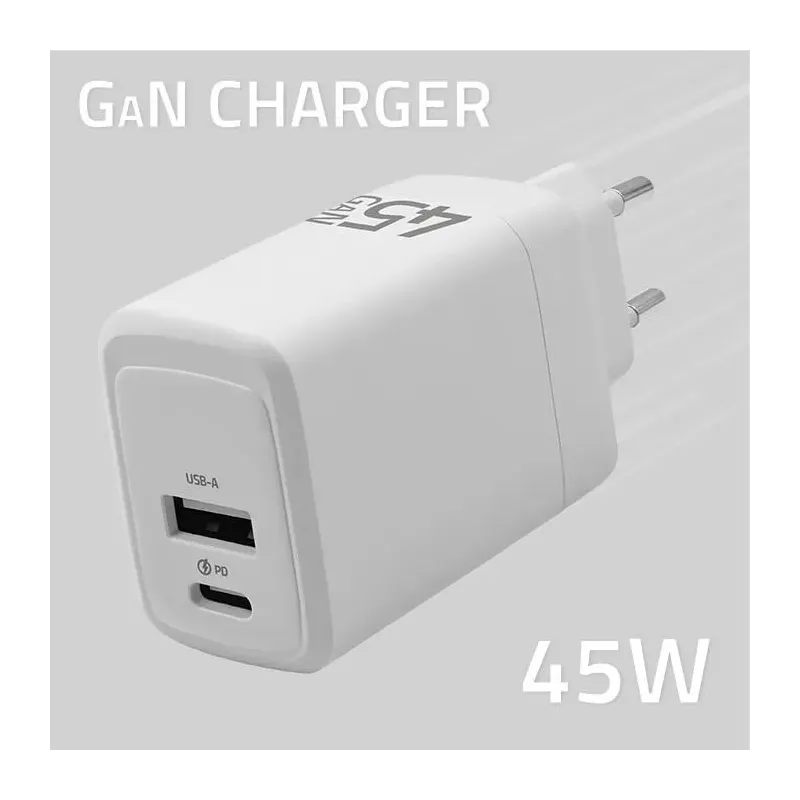 Ładowarka sieciowa Qoltec 45W GaN | 5-20V | 1.5-3A | | PartsPC.pl