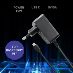 Ładowarka Qoltec Super FAST PD do Raspberry PI 4 | USB-C... | PartsPC.pl