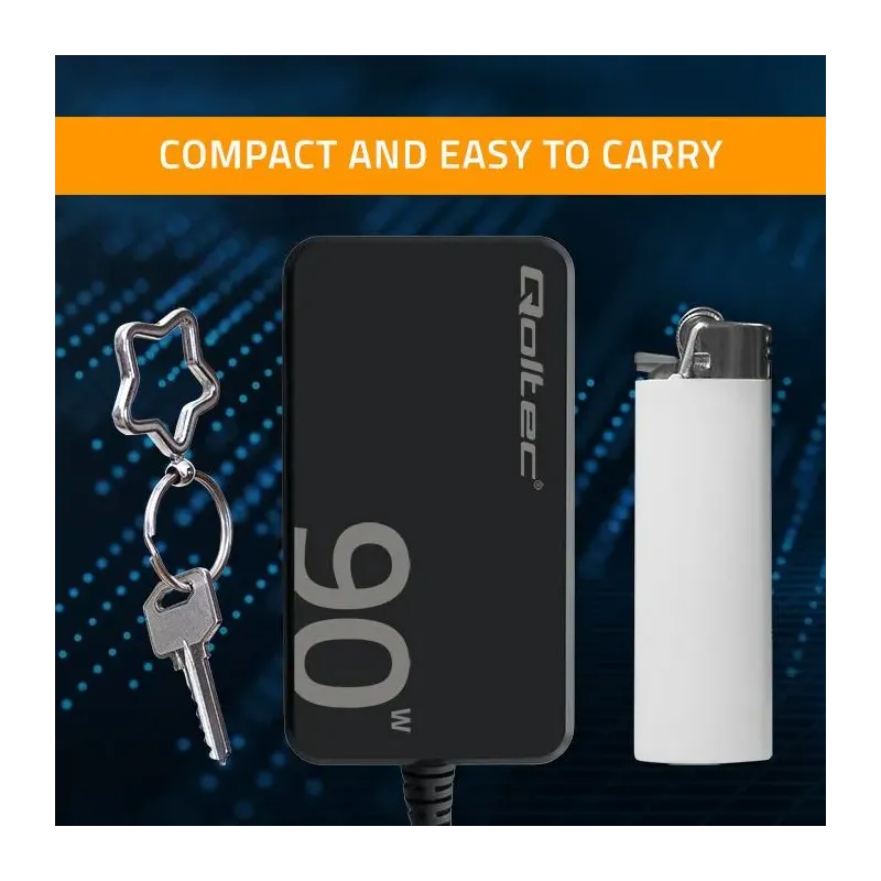 Ładowarka sieciowa Qoltec 90W GaN Super Fast SLIM | PD | | PartsPC.pl