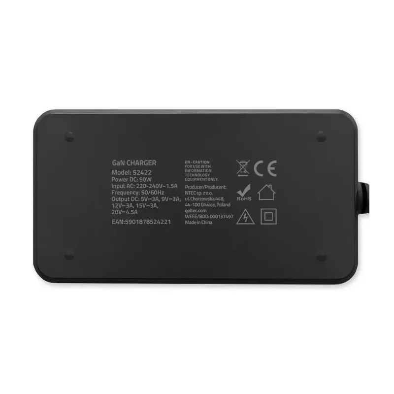 Ładowarka sieciowa Qoltec 90W GaN Super Fast SLIM | PD | | PartsPC.pl