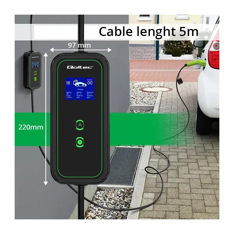 Ładowarka Qoltec do samochodu elektrycznego EV 2 w 1 | PartsPC.pl