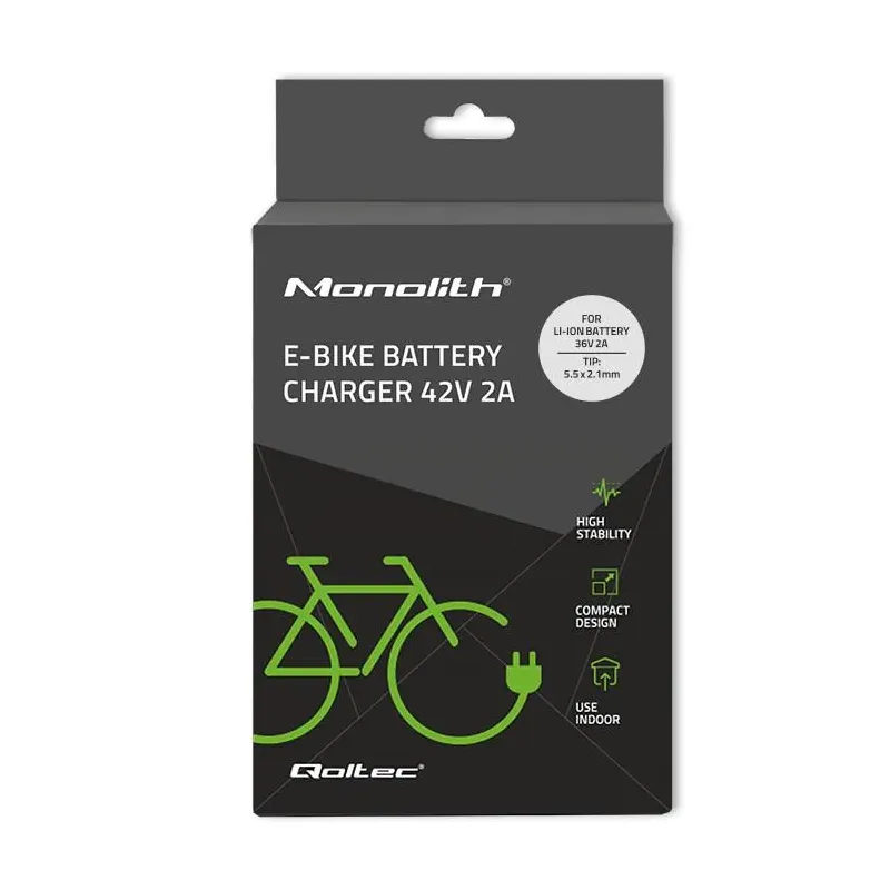 Ładowarka Qoltec do baterii roweru elektrycznego 36V | | PartsPC.pl