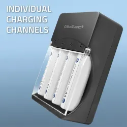 Ładowarka Qoltec do akumulatorków Ni-MH typu R03 AAA R6 | PartsPC.pl