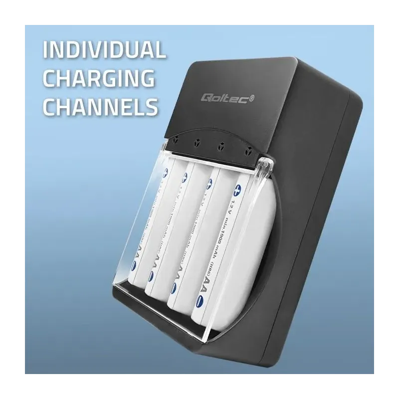 Ładowarka Qoltec do akumulatorków Ni-MH typu R03 AAA R6 | PartsPC.pl