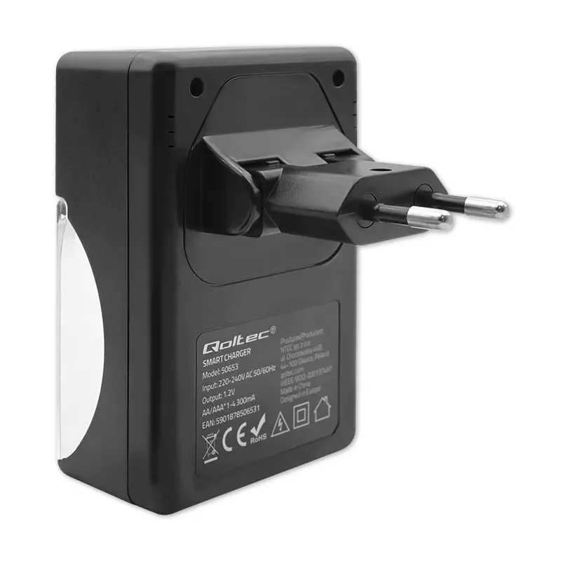 Ładowarka Qoltec do akumulatorków Ni-MH typu R03 AAA R6 | PartsPC.pl
