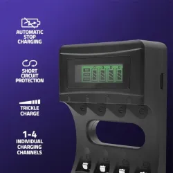 Ładowarka Qoltec do akumulatorków Ni-MH typu R03 AAA R6 | PartsPC.pl