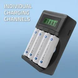 Ładowarka Qoltec do akumulatorków Ni-MH typu R03 AAA R6 | PartsPC.pl