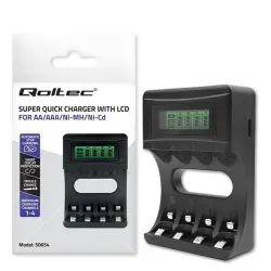 Ładowarka Qoltec do akumulatorków Ni-MH typu R03 AAA R6 | PartsPC.pl