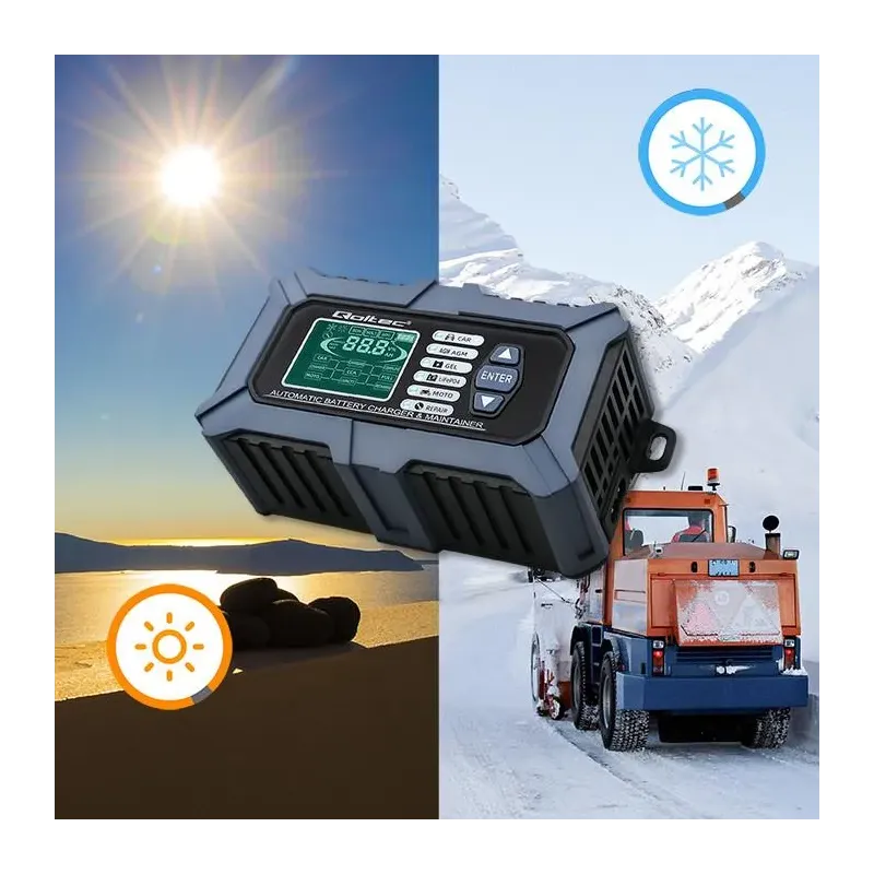 Ładowarka mikroprocesorowa Qoltec z testerem baterii i | PartsPC.pl