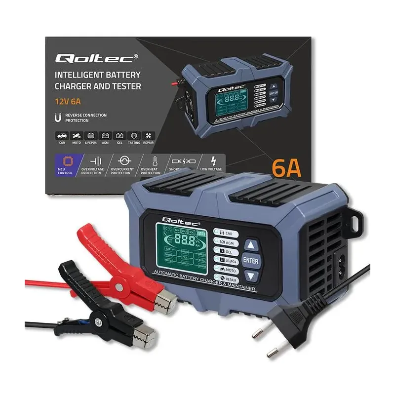 Ładowarka mikroprocesorowa Qoltec z testerem baterii i | PartsPC.pl
