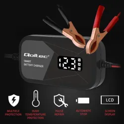Ładowarka inteligentna Qoltec mikroprocesorowa 12V | 2A | PartsPC.pl
