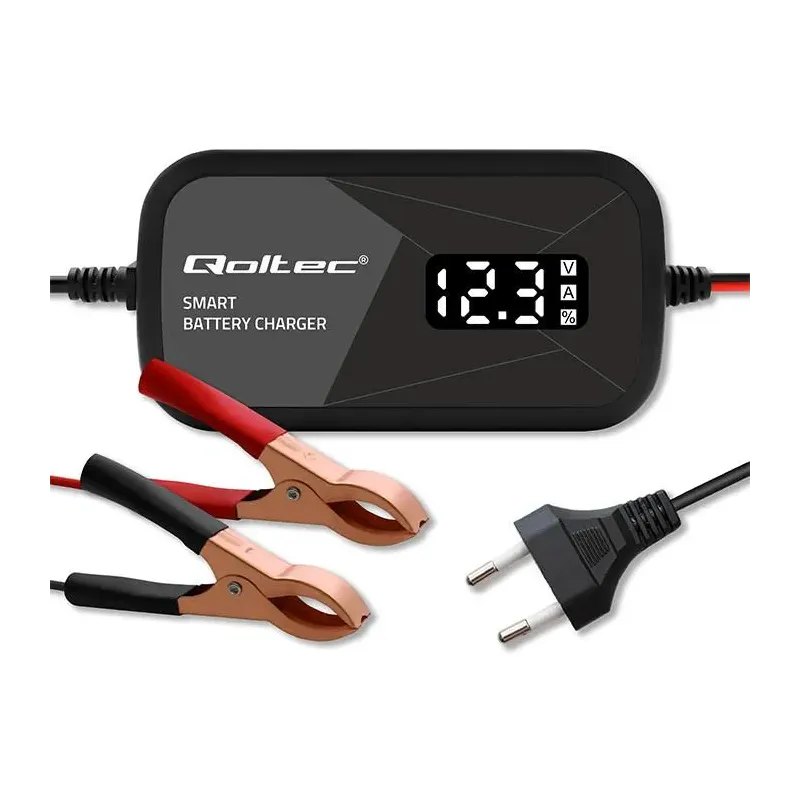 Ładowarka inteligentna Qoltec mikroprocesorowa 12V | 2A | PartsPC.pl