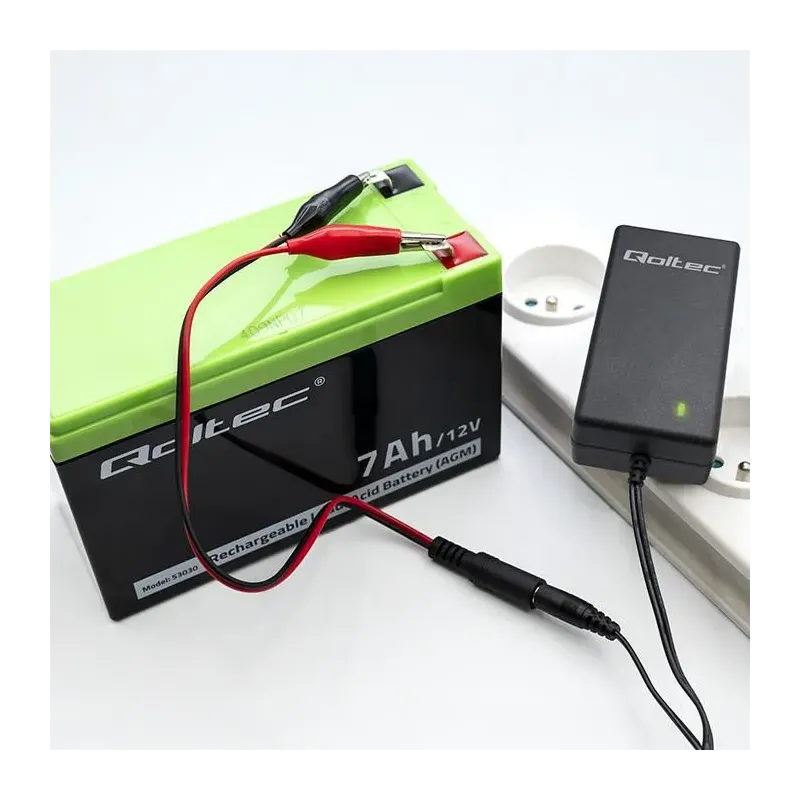 Ładowarka do akumulatora Qoltec AGM GEL STD 6V 12V | | PartsPC.pl