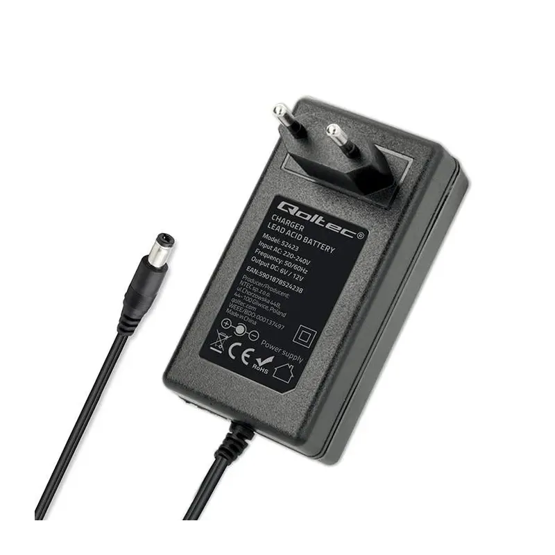 Ładowarka do akumulatora Qoltec AGM GEL STD 6V 12V | | PartsPC.pl