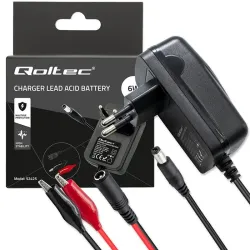 Ładowarka do akumulatora Qoltec AGM GEL STD 6V | 1A | | PartsPC.pl