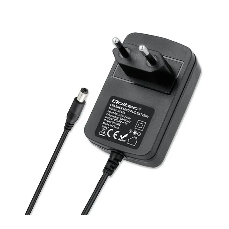 Ładowarka do akumulatora Qoltec AGM GEL STD 6V | 1A | | PartsPC.pl