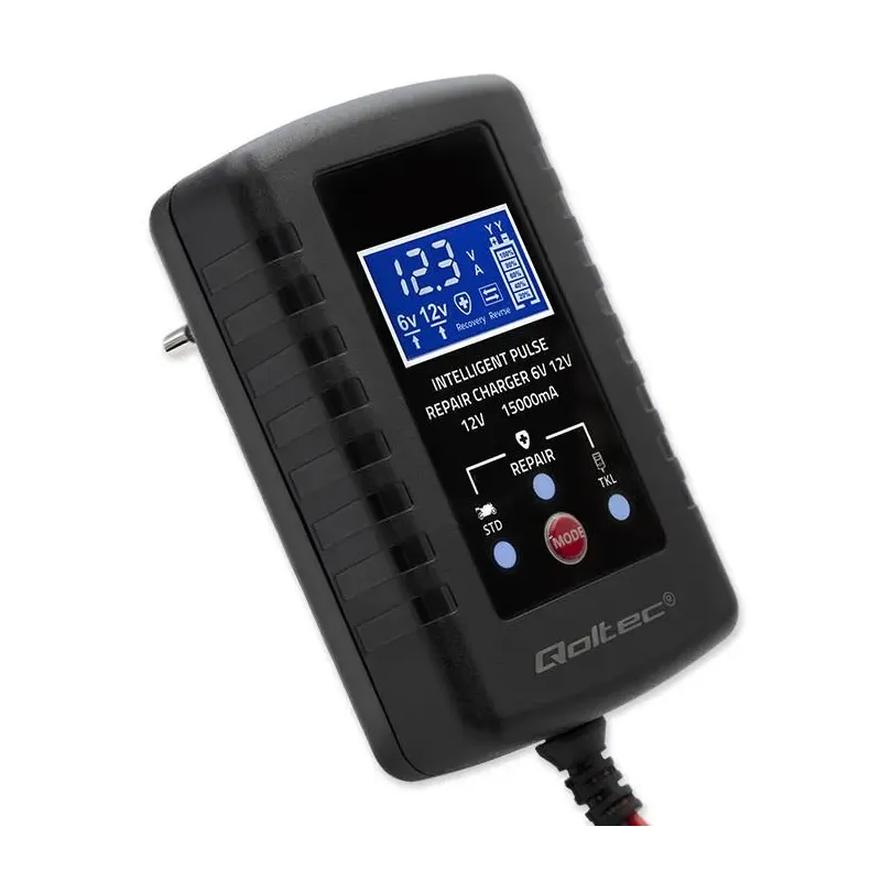 Ładowarka do akumulatora Qoltec AGM GEL STD 6V/12V | 2A | PartsPC.pl