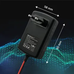 Ładowarka do akumulatora Qoltec AGM GEL STD 6V/12V | 2A | PartsPC.pl