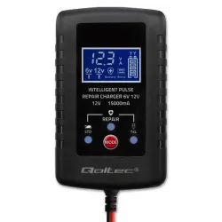 Ładowarka do akumulatora Qoltec AGM GEL STD 6V/12V | 2A | PartsPC.pl