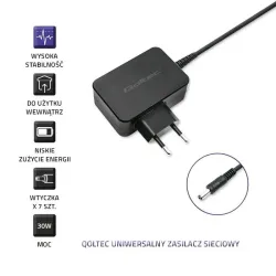 Zasilacz uniwersalny Qoltec sieciowy 30W | 12V | 2.5A | | PartsPC.pl