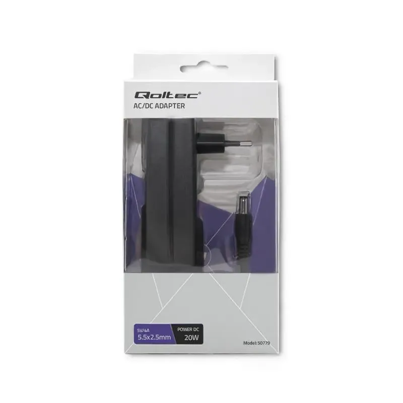 Zasilacz sieciowy Qoltec wtyczkowy 20W | 5V | 4A | | PartsPC.pl