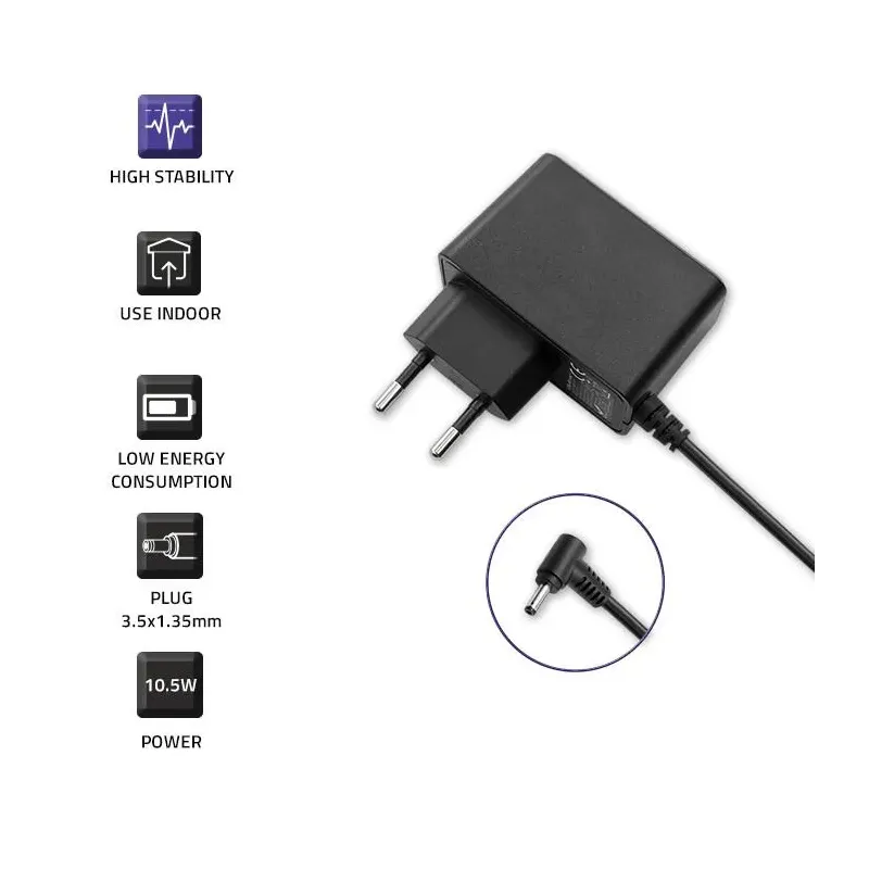 Zasilacz wtyczkowy Qoltec 10.5W | 5V | 2.1A | 3.5*1.35 | PartsPC.pl