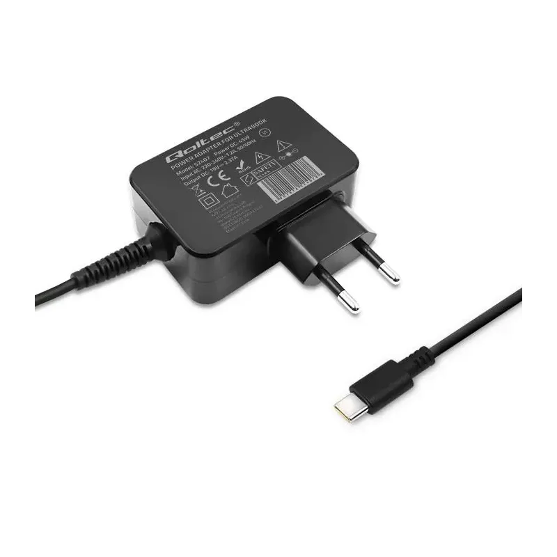 Ładowarka sieciowa Qoltec 65W | 5-20V | 3-3.25A | USB | PartsPC.pl