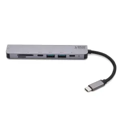 Hub USB 3.1 SAVIO AK-54 USB-C - 4 x USB-A szary | PartsPC.pl