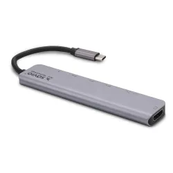 Hub USB 3.1 SAVIO AK-54 USB-C - 4 x USB-A szary | PartsPC.pl