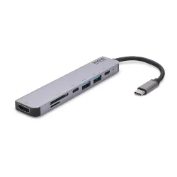 Hub USB 3.1 SAVIO AK-54 USB-C - 4 x USB-A szary | PartsPC.pl