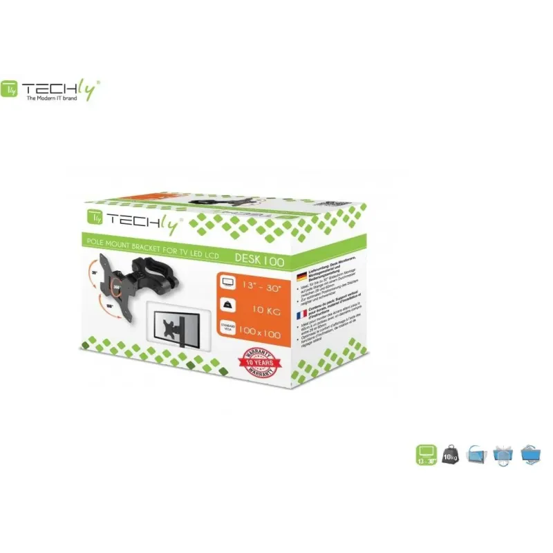 Uchwyt na słup Techly 13"-30", 10kg obrotowy | PartsPC.pl