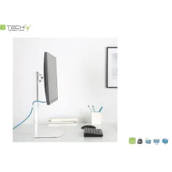 Uchwyt biurkowy Techly 17"-27", 6kg pionowy | PartsPC.pl