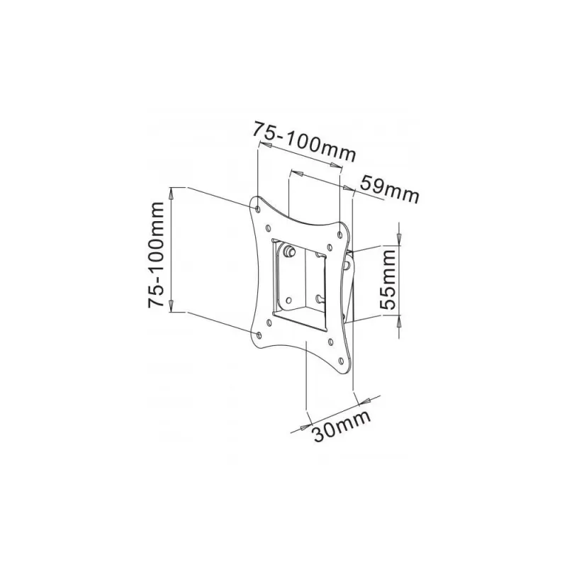 Uchwyt ścienny LCD/LED Techly 13"-30", 15kg czarny, | PartsPC.pl