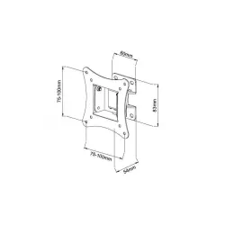 Uchwyt ścienny LCD/LED Techly 13"-30", 15kg, uchylny, | PartsPC.pl