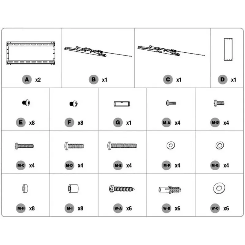 Uchwyt ścienny Techly 43"-90", 70kg slim | PartsPC.pl
